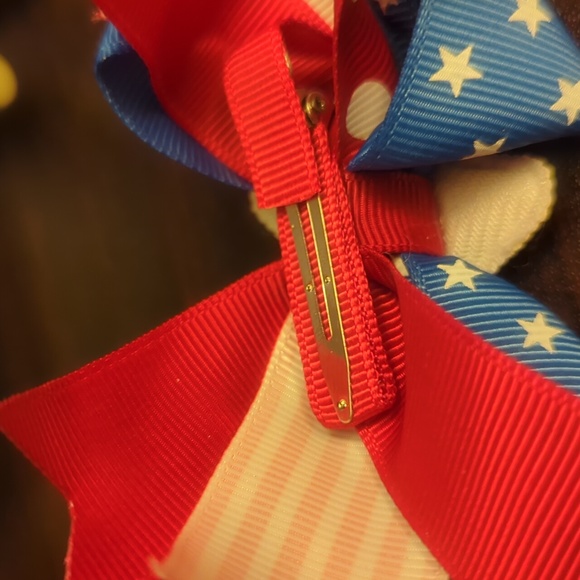 SILVER STAR 4TH OF JULY TWIST BOW - Picture 10 of 10